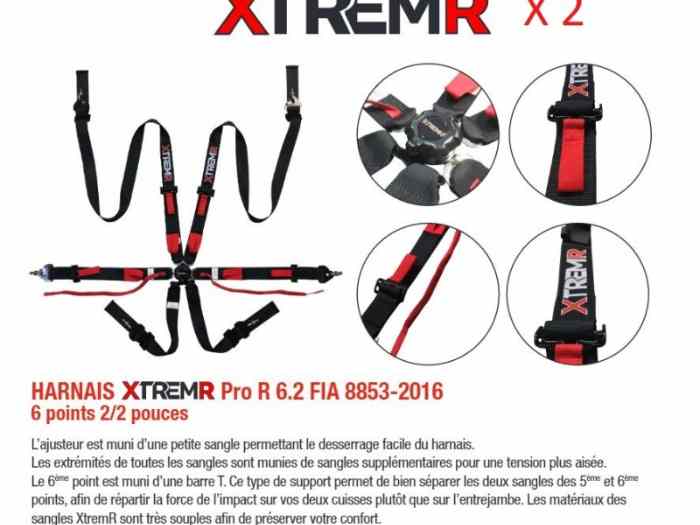 PACK 2 HARNAIS 6 POINTS XTREMR PRO R 6...