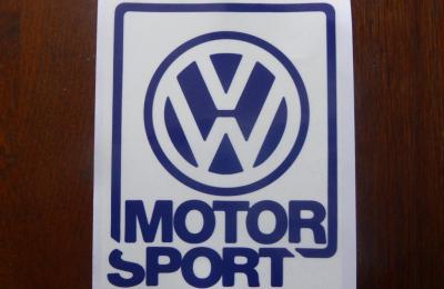 Autocollant sticker 15 x 12 cms VOLKSWAGEN MOTORSPORT ( golf gti rallye Oettinger ) 1