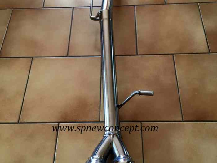 Silencieux arrière Tube avec sortie 2 x diam. 80 X-RACE Peugeot 208 GTI 208cv et BPS