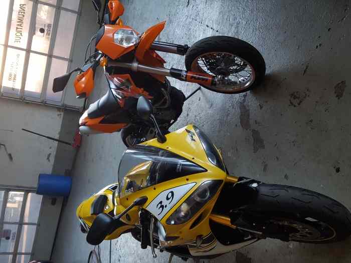 Échange moto yamaha r1 et supermotard ktm contre auto rallye 0