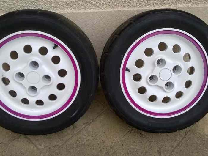 jantes 205 gti 1l6 + semi slick 0