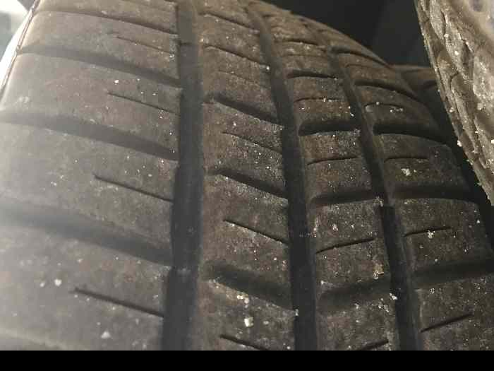 4 jantes lancer evo 8 enkei 17 / 114,3 + pneus pluie Michelin 1