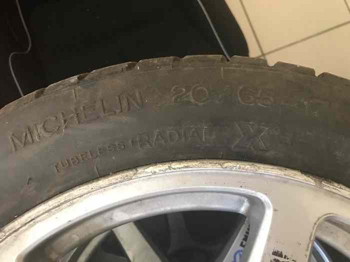 4 jantes lancer evo 8 enkei 17 / 114,3 + pneus pluie Michelin 2