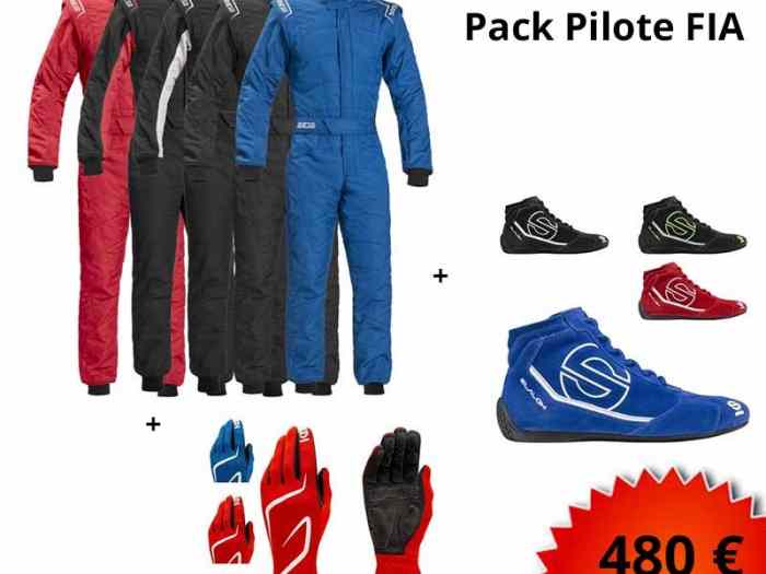Pack Combinaison, Bottines et Gants FIA Sparco 0