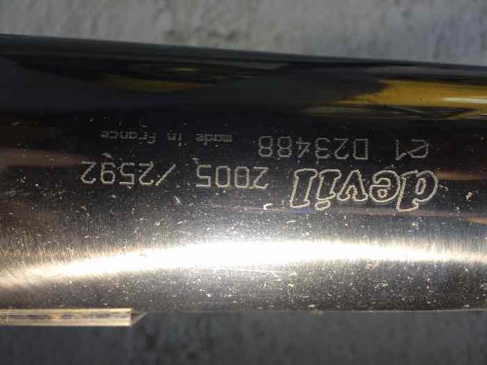 Devil cup trompette inox Clio 16S/Williams/clio 1 2