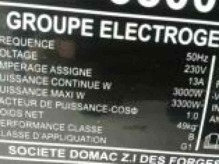 Groupe electrogene, DEFITEC 3800 2