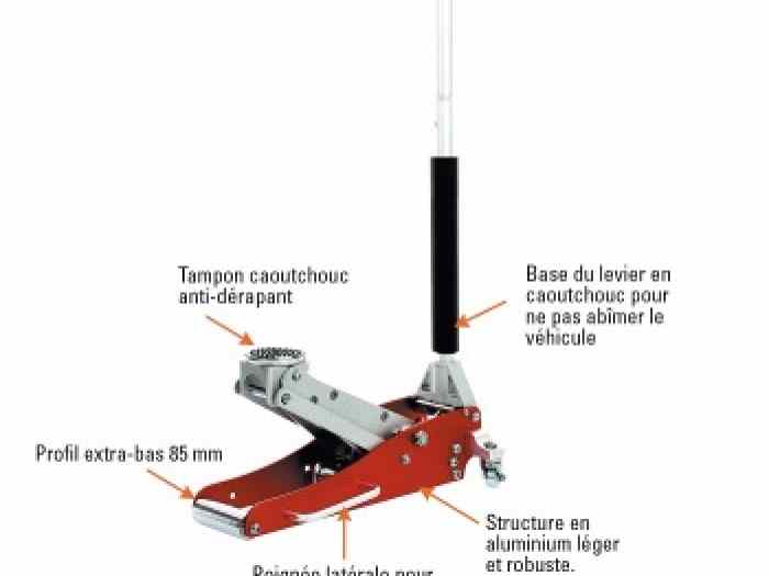 CRIC REDSPEC EXTRA PLAT DOUBLE PISTON EN ALUMINIUM 1.25 TONNE 0