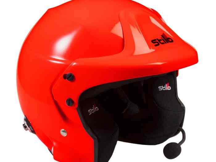 CASQUE JET STILO TROPHY DES PLUS ORANGE FLUO(équipé pour radio stilo WRC) 0