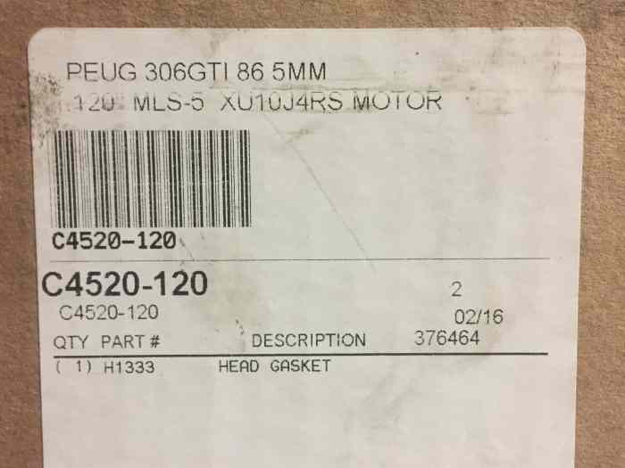 Joint de Culasse Renforcé Cometic pour Peugeot XU10J4RS 1