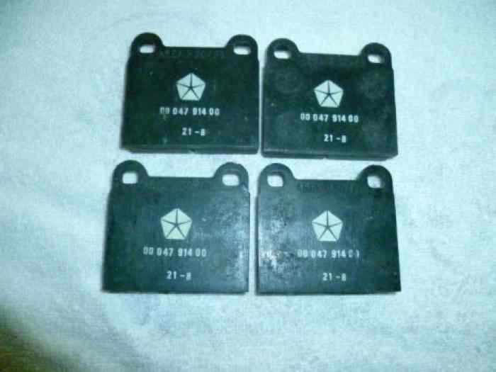 Plaquettes de freins Origine Simca Chrysler pour R2 ou R3 0