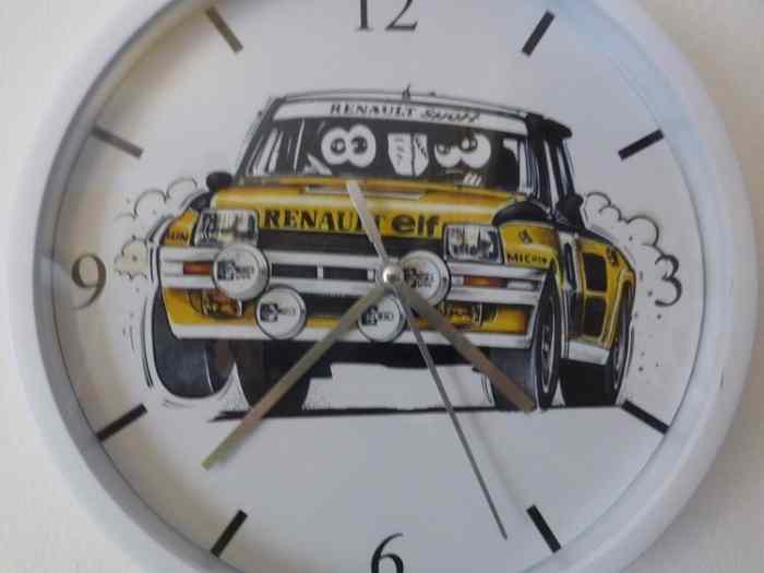 RENAULT 5 R5 TURBO pendule murale horloge 20cms ( KDO DKO CEVENNES TOUR DE CORSE