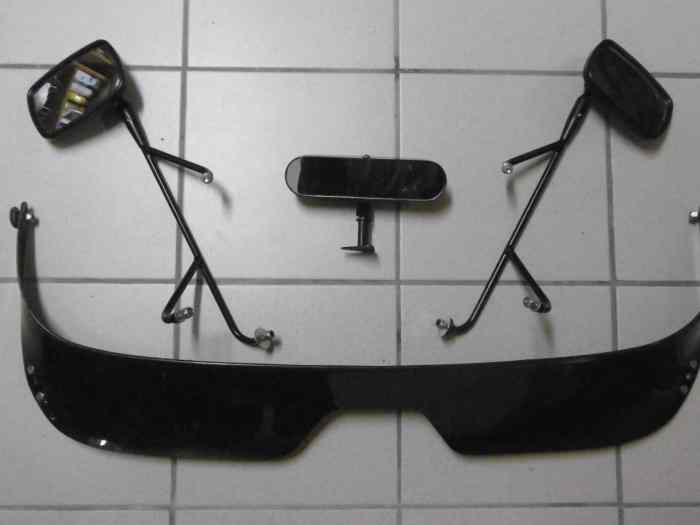 Aéroscreen avec 2 rétroviseurs latéraux et 1 rétroviseur central pour Caterham Superseven 0