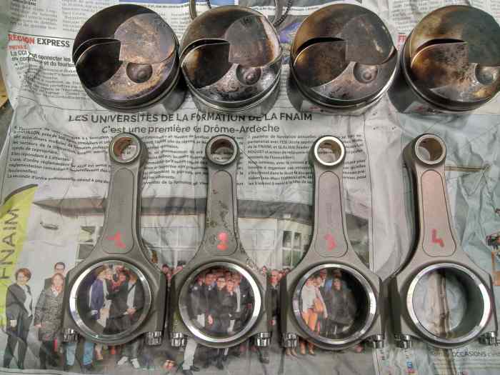 4 pistons forgés et 4 bielles forgées 205 rallye / Ax sport TU24 0