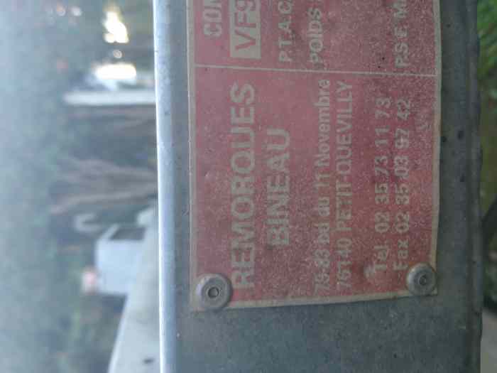 Remorque porte voiture marque Bineau 1