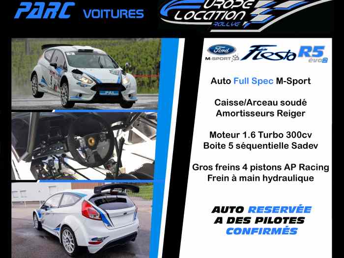 Europe Location Rallye loue une Fiesta R5 évo2 0