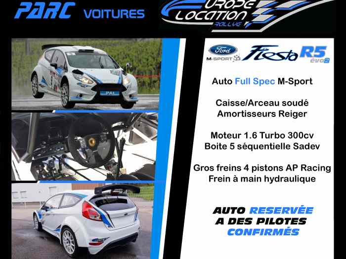 Europe Location Rallye loue une Fiesta R5 évo2 0