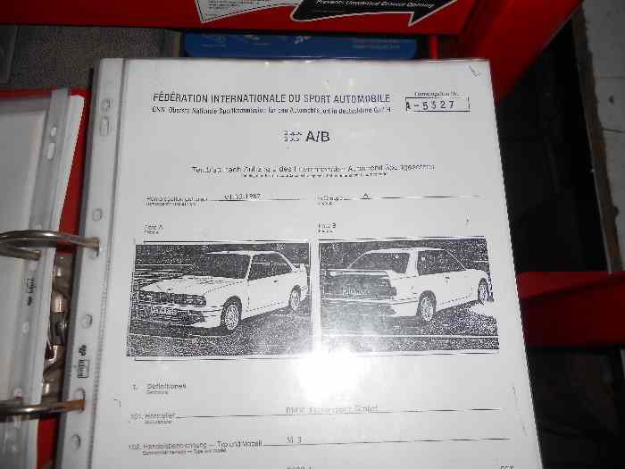 Vraie fiche homologation FFSA BMW M3 GR A 1