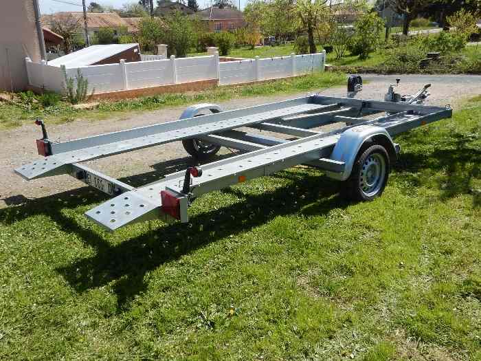 remorque porte voiture franc Trigano 1600 kgs annee 2017 1