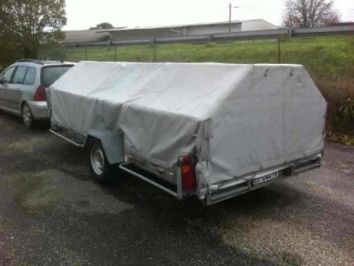 Structure tubulaire + bache pour remorque porte voiture Lider 2