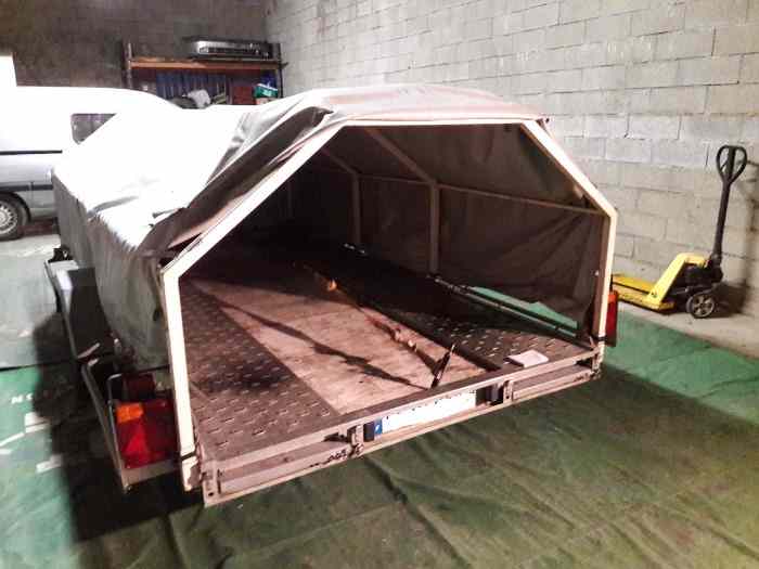 Structure tubulaire + bache pour remorque porte voiture Lider 3