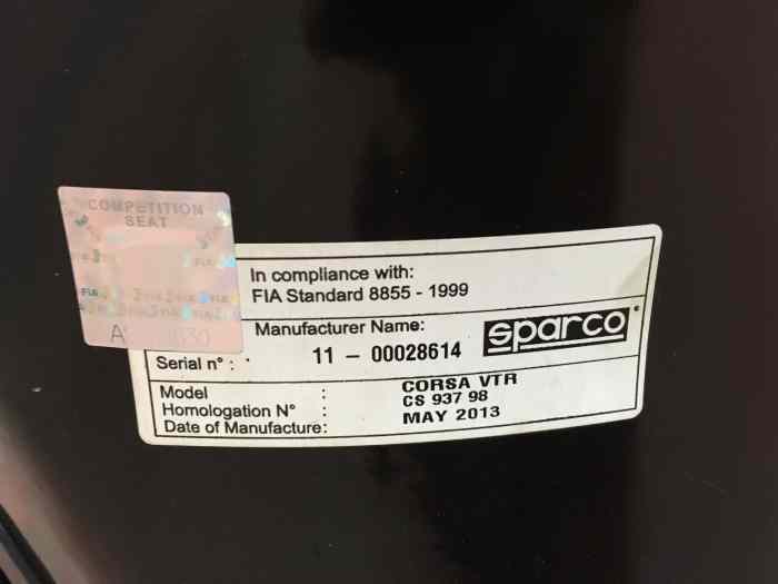 Baquet Sparco Corsa 2