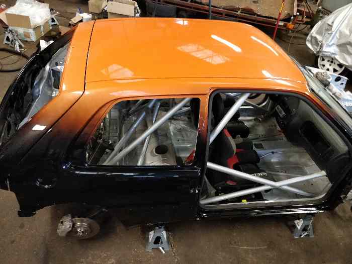 Unique ! Caisse soudée saxo gros arceau OMP peinture neuve inter exter 0