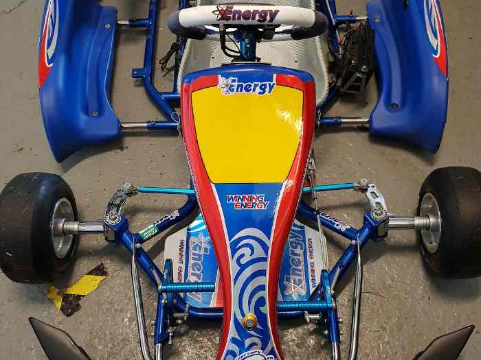 Chassis kart ENERGY Minime Cadet 2018 + AIM Mychron5 + pièces neuves 0