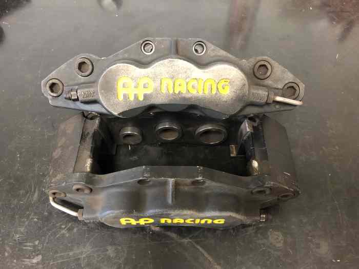 KIT GROS FREINS BMW M3 E46 AP RACING 6 PISTONS DISQUES NEUFS 3