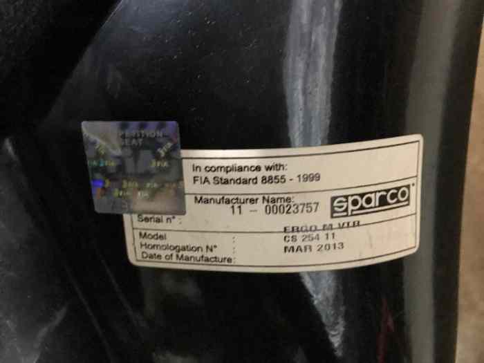SIEGE BAQUET SPARCO ERGO VTR TS 2
