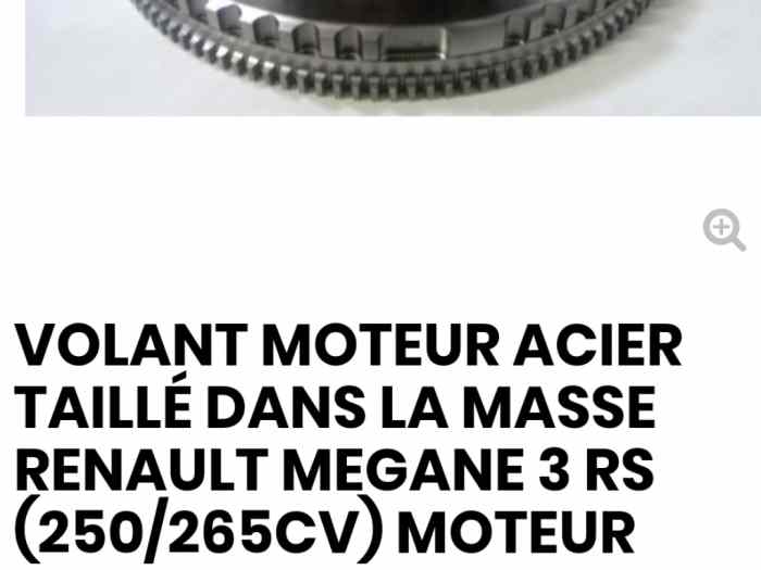 Volant moteur allégé en acier forgé neuf pour Mégane rs 3