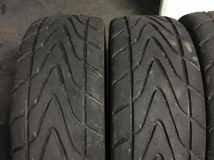Lot de roues 14 pouces jantes 106 rallye pneus TOYO R888MAXI PLUIE 1
