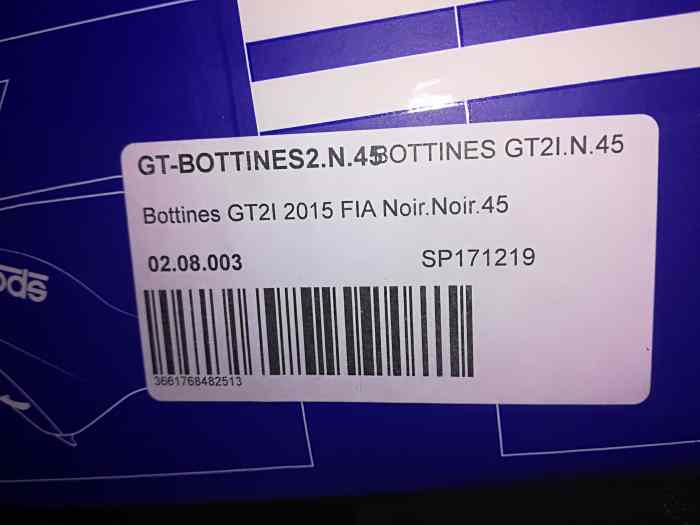 Bottines sparco gt2i neuve taille 45 2
