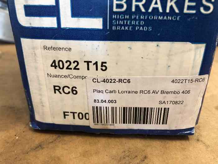 plaquettes carbone lorraine RC6 406 v6 0