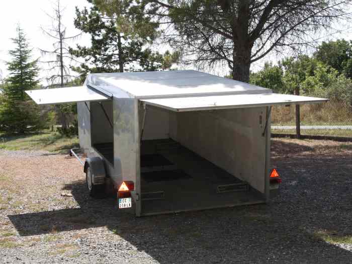 Remorque porte-voiture fermée alu  basculante PTC 1600 KG – photo 2 sur 6