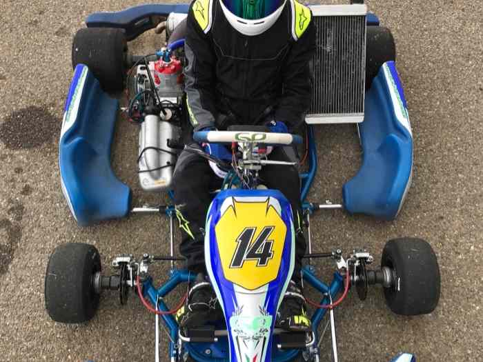 Karting 125 KZ 2016 : GP Kart + Modena KK1 piston neuf , bas moteur 5h30