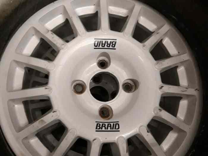 Pneus Pirelli N3 rallye + jantes Braid