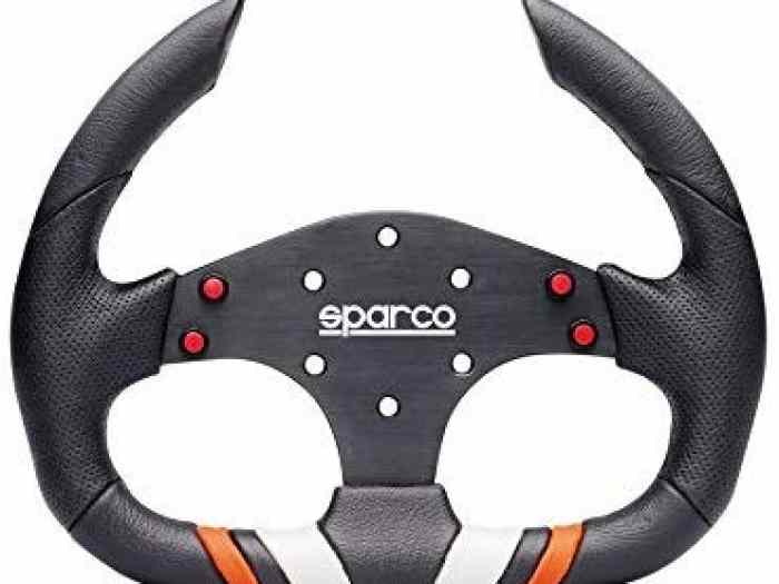 Volant plat racing Sparco ouvert P104 avec 4 boutons - NEUF 0