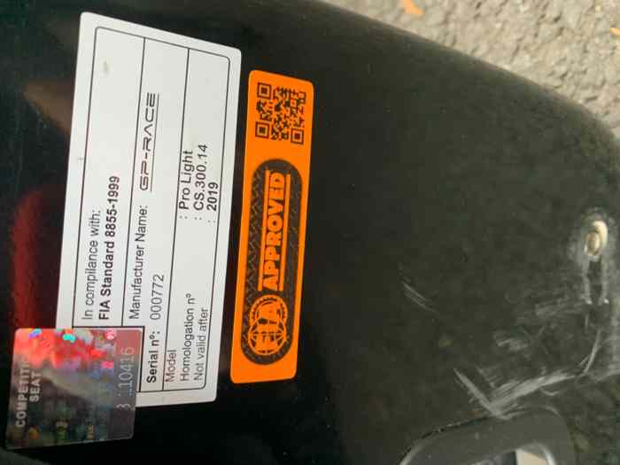 baquets harnais Oreca corse plus homologué 2019 1