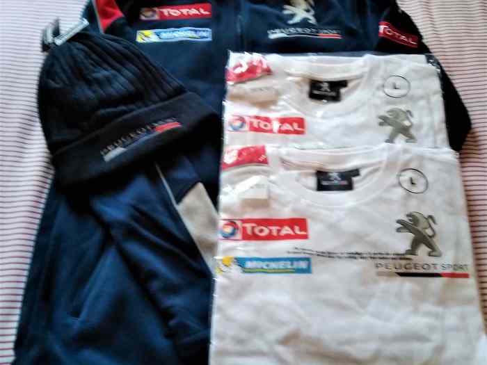 Polaires, tee shirts, bonnet Peugeot Sport Taille L, neufs 0