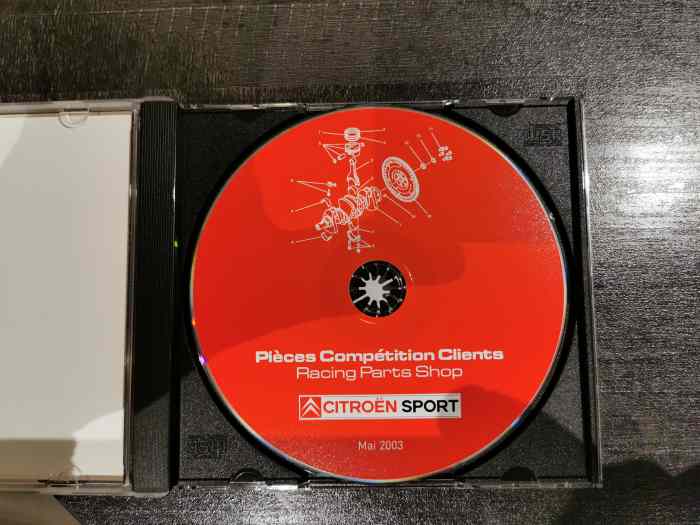 CD ROM LISTING PIECES CITROEN SPORT SAXO S1600 et autres 2