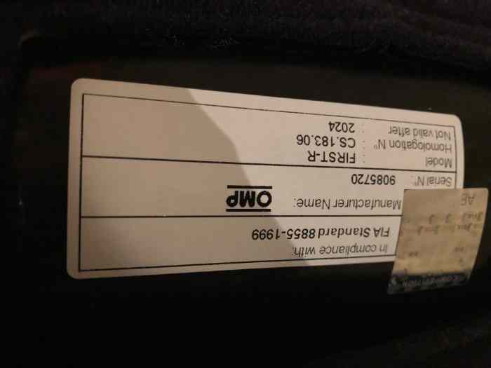 Baquet OMP FIRST R - Homologation 2024 2