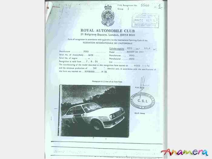 Ford Escort RS2000 1976 X séries 4