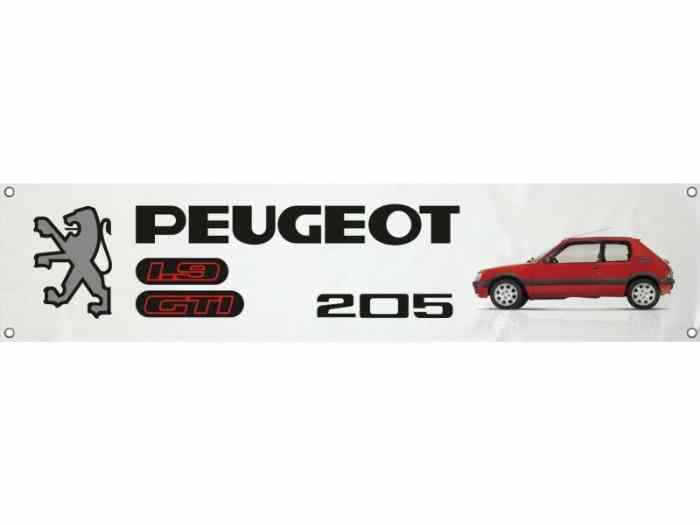 Bannière Peugeot 205 GTI 1.9 L 1300 x 300mm