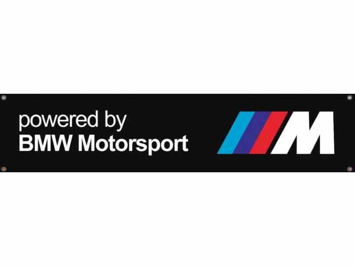 Bannière Bmw Motorsport Black 1300 x 300mm