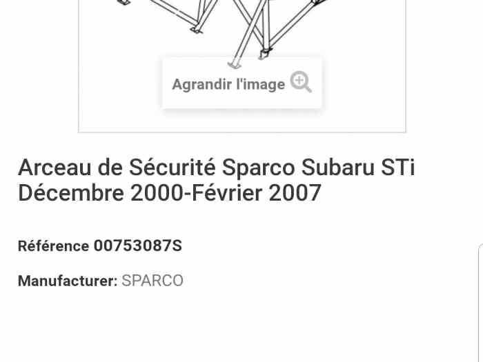 Caisse arceauté subaru sti 4