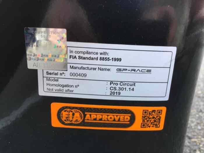 Sièges baquet ORECA 4