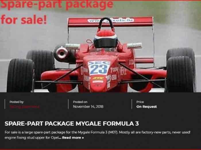 Lot de pièces neuves pour Mygale F3 20...