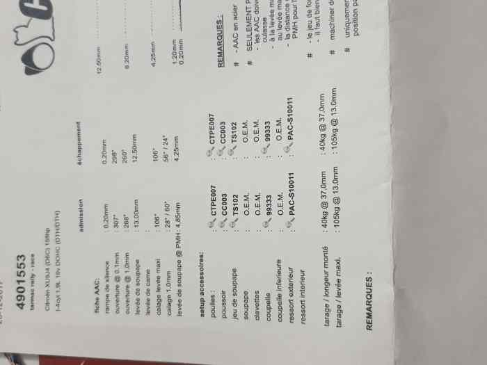 Arbres a cames catcams xu9j4 xu10j4 2