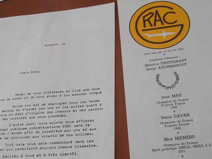 Documentation Grac Racing