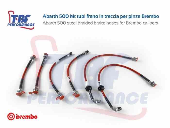Kit de durites de frein type aviation pour Abarth 500 0